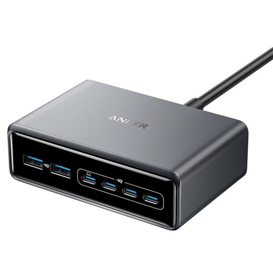 Anker Prime Charger, 200W 6-Port GaN Charging Station, Fast Charging USB C Charger